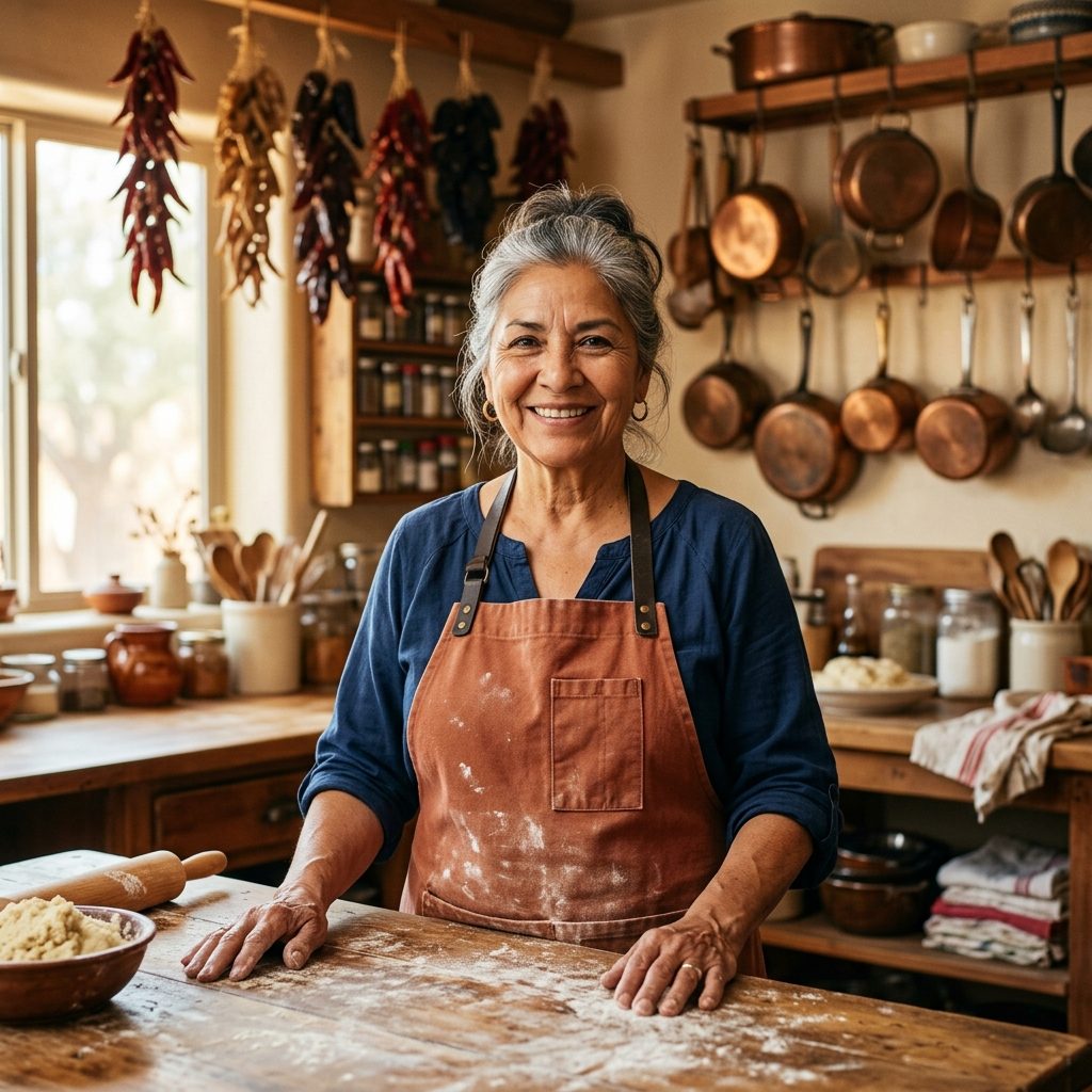 Rosa Delgado, founder and matriarch of Rosa del Valle Mexican catering, in her commissary kitchen in Loma Dorada, CA